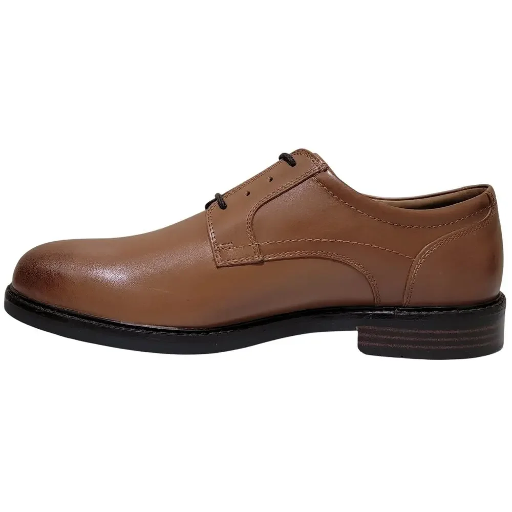 Johnston & Murphy Men Mason Plain Toe Derby Oxfords Size US 10M Brown Leather